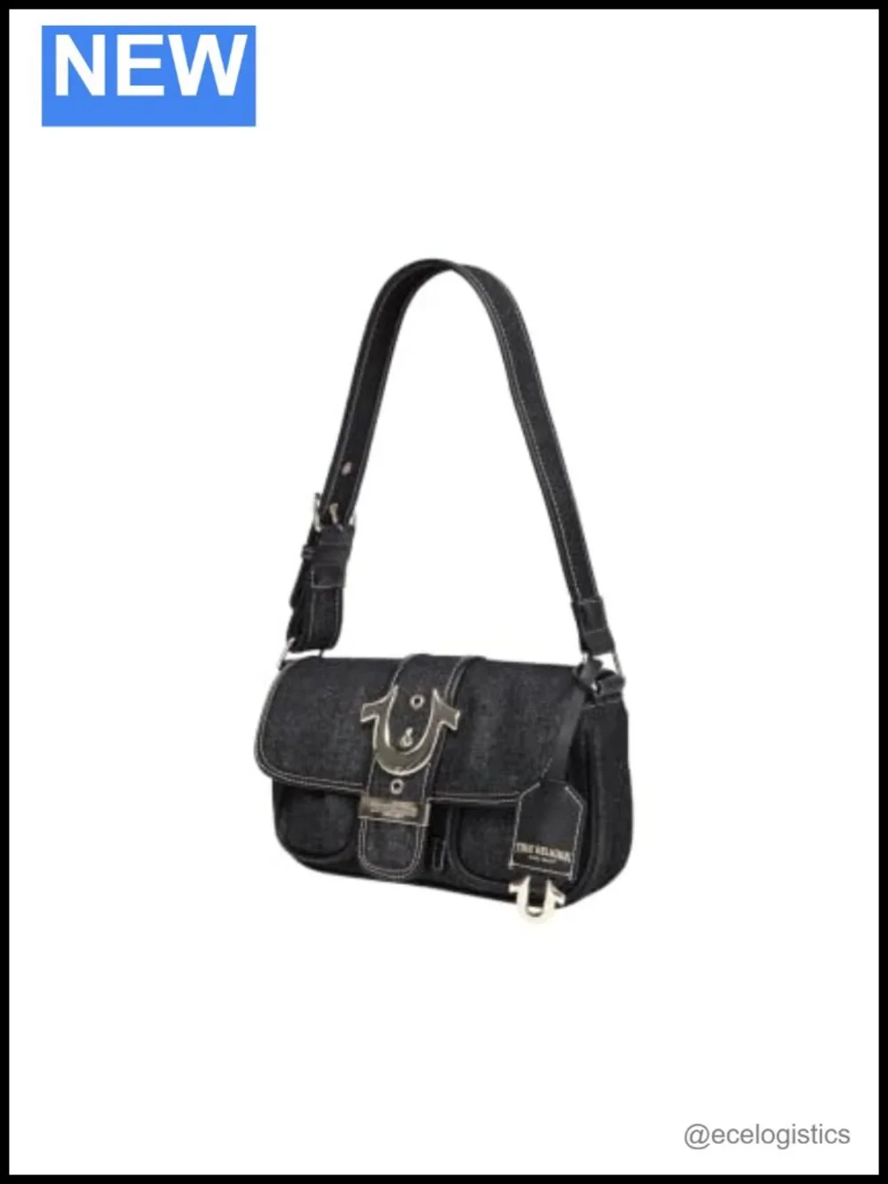 N/A denim satchel
